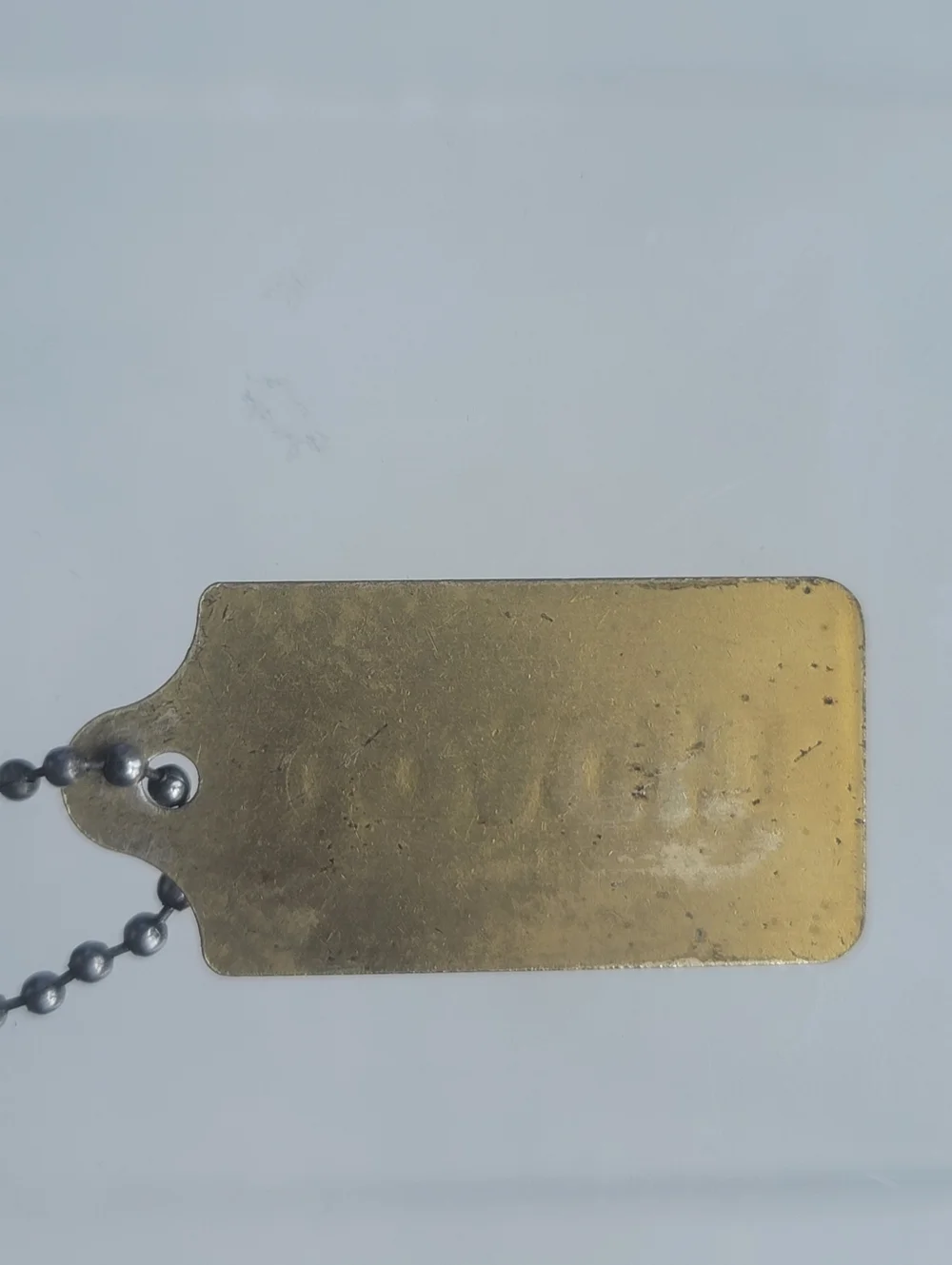 Coach Vintage Antique Brass-Tone Metal Key Chain Tag Fob Charm Hang Tag